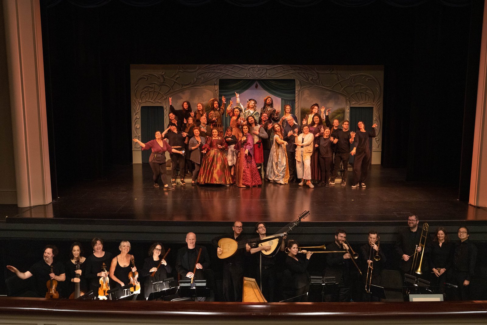 Haymarket Opera Company, cast, musicians, crew and set for La Liberazione di Ruggerio dall'isola d'Alcina